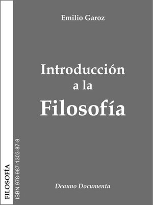 cover image of Introducción a la Filosofía
